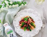 ホタルイカとたけのこと菜花のバター醤油作り方4写真