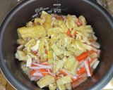 筍とカニかまの炊き込みご飯作り方4写真