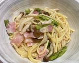 【ホットクック】小松菜ベーコン和風パスタ作り方5写真