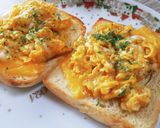 カレースクランブルのせチーズトースト作り方5写真