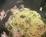 【ホットクック】小松菜ベーコン和風パスタ作り方4写真