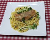 鱈ムニエルと高菜ペペロンチーノパスタ作り方6写真