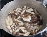 本格出汁から作るたっぷりきのこの温蕎麦作り方3写真