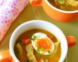 半熟卵で食べ応え抜群！ペンネカレースープ作り方6写真
