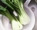 チンゲン菜の卵ベーコン炒め作り方1写真
