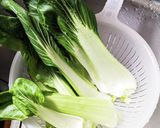 チンゲン菜の卵ベーコン炒め作り方2写真