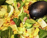 チンゲン菜の卵ベーコン炒め作り方15写真