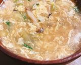 簡単!お鍋の残り物でかき玉汁!作り方7写真