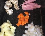 給食の「米粉のホワイトスープ」♡シチュー作り方1写真