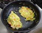 野菜とハムのオムレツ作り方8写真