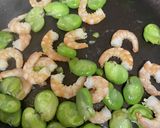 海老とそら豆の炒め物♫作り方4写真