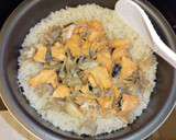 鮭と舞茸の白だしバター炊き込みご飯作り方6写真
