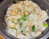 鮭と舞茸の白だしバター炊き込みご飯作り方9写真