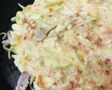 米粉お好み焼き●堅焼き豚玉モダン焼き作り方2写真