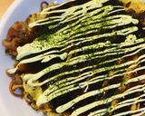 米粉お好み焼き●堅焼き豚玉モダン焼き作り方4写真