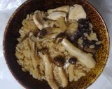 鶏釜飯風:キノコたっぷり炊飯器で!作り方5写真