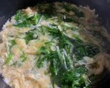 ダシダで水菜と卵のスープ作り方7写真