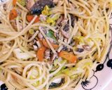 簡単に♪サバ缶とキャベツの和風パスタ作り方4写真