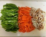 人参ピーマンちくわの胡麻味噌炒め作り方1写真