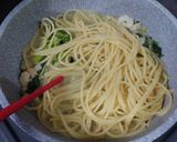 簡単！レモンバターシーフード野菜パスタ作り方8写真