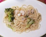 簡単！レモンバターシーフード野菜パスタ作り方9写真