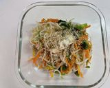 【ダイエット】しっとり鶏むね肉のナムル丼作り方5写真