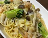 ネギとエビのペペロンチーノ作り方8写真