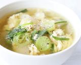 風味が良い【葉にんにくと卵の中華スープ】作り方6写真