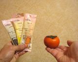 チョコで作った柿の器と柿の寒天ゼリー作り方1写真