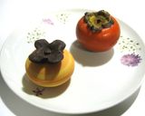 チョコで作った柿の器と柿の寒天ゼリー作り方12写真