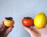 チョコで作った柿の器と柿の寒天ゼリー作り方13写真