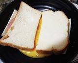 レンジで幸せハムたまごチーズサンド作り方4写真