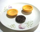 チョコで作った柿の器と柿の寒天ゼリー作り方9写真