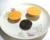 チョコで作った柿の器と柿の寒天ゼリー作り方7写真