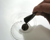 チョコで作った柿の器と柿の寒天ゼリー作り方6写真