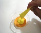 チョコで作った柿の器と柿の寒天ゼリー作り方4写真