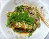 つくしで豚平焼き：旬のつくしを使用作り方11写真