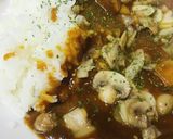 レトルト活用●茸／マッシュルームカレー作り方3写真