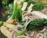 簡単　ほうれん草煮込み蕎麦作り方1写真