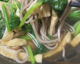簡単　ほうれん草煮込み蕎麦作り方3写真