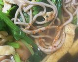 簡単　ほうれん草煮込み蕎麦作り方4写真