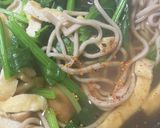 簡単　ほうれん草煮込み蕎麦作り方5写真