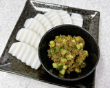 きゅうりのふきのとう味噌和え＆かまぼこ作り方4写真