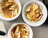 根菜茄子白菜簡単ごま味噌味温野菜サラダ作り方4写真