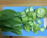 ちんげん菜スープ作り方1写真