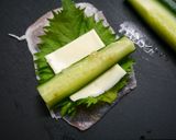 簡単！生ハム大葉チーズのわさび胡瓜巻き作り方1写真