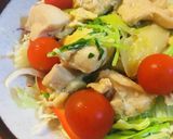 鶏肉と豆苗の玉子とじ作り方4写真