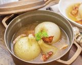 丸ごと玉ねぎのスープ　銅鍋てふてふレシピ作り方8写真