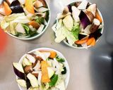 肉無豆腐すっきり梅ケチャップ味野菜炒め作り方12写真