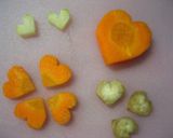 型が無くても！ハートの野菜♪作り方6写真